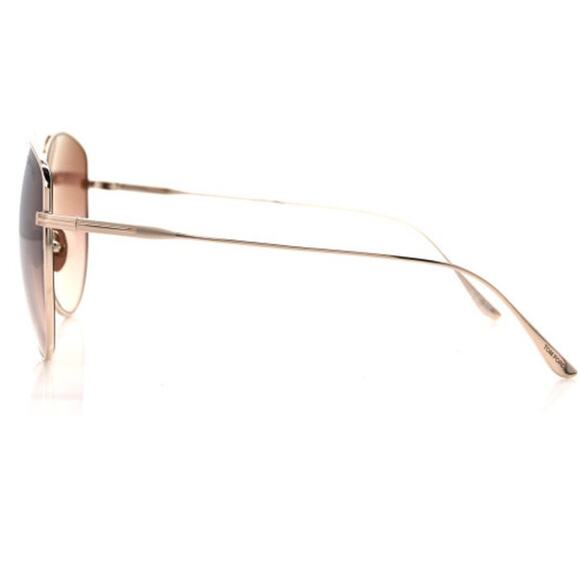 TF13. Tom Ford Titanium Milla Aviator Sunglasses TF784 Gold - Picture 3 of 8